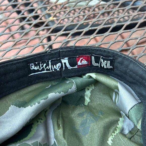 Rare Quiksilver Newsboy Hat L/XL Black Y2K Surf Skate Streetwear - Picture 5 of 5